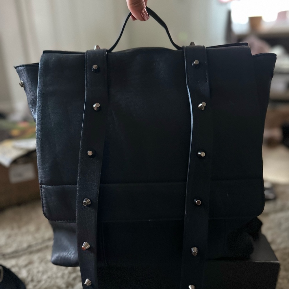 Black Studded Backpack